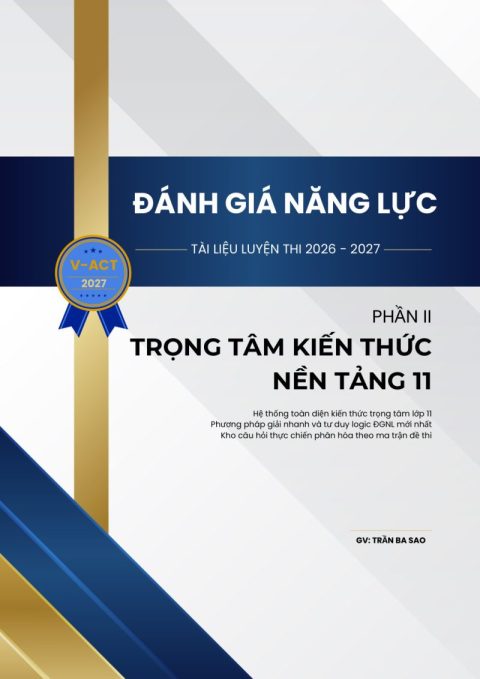 Tài liệu luyện thi đánh giá năng lực V-ACT môn Toán 11 – Thầy Trần Ba Sao