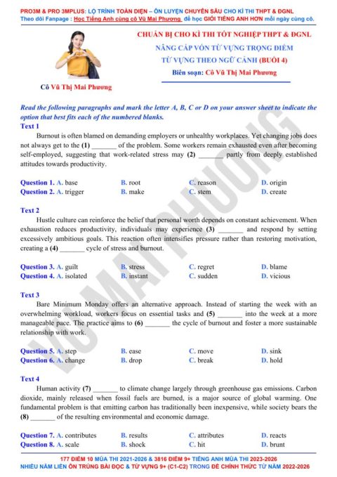 Từ Vựng Theo Ngữ Cảnh (Buổi 4) – Cô Vũ Mai Phương